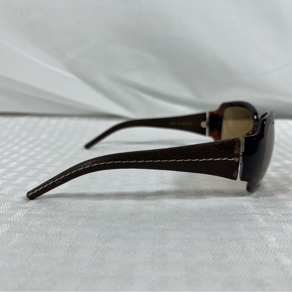 5002: Fendi Selleria FS339SL Tortoise Leather Sunglasses Italy